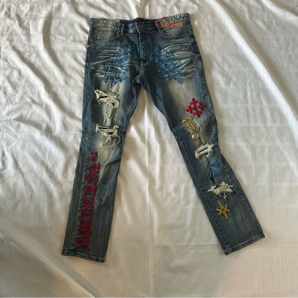 Men's Blue and Black Jeans Collection - Picture 2 of 16